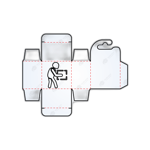 Custom Straight Tuck Hanging Box Template