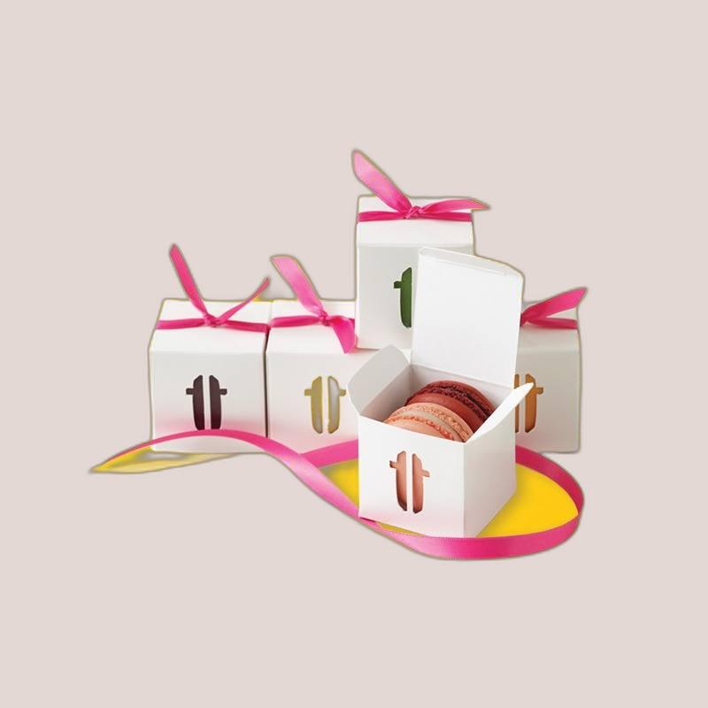 White Macaron Box