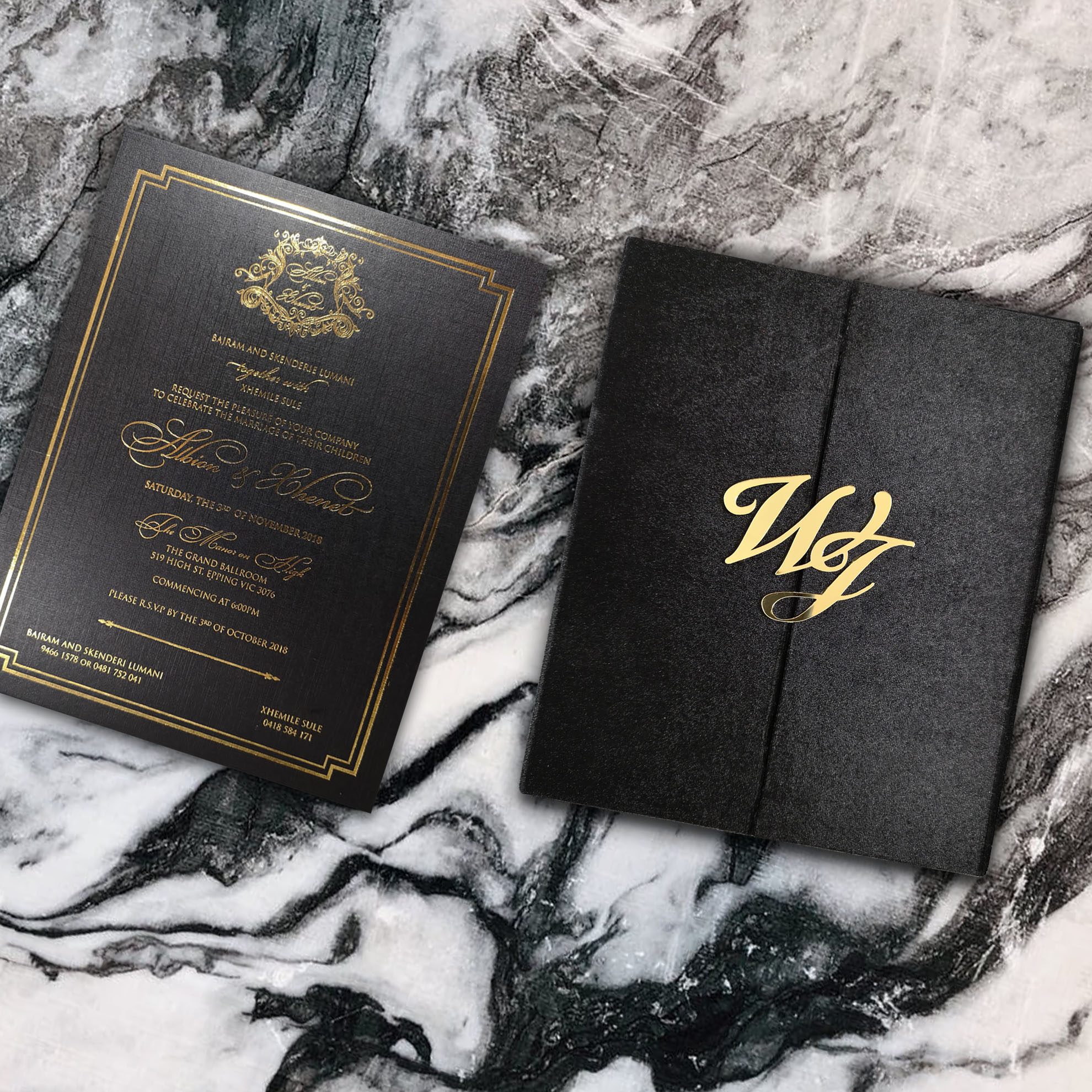 Black Invitation Box